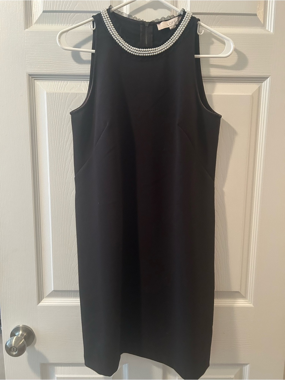 Loft dress with pearl neck line sz 4